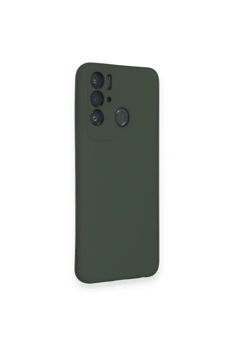 uryport Tecno Pova Neo Kılıf Nano içi Kadife Silikon - Koyu Yeşil