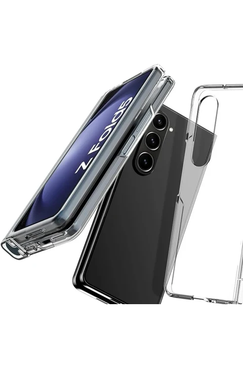 uryport Samsung Galaxy Z Fold 5 Kılıf Fold TPU Silikon - Şeffaf