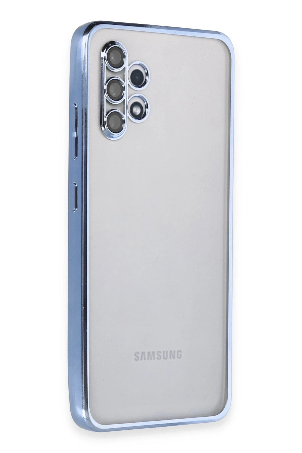 uryport Samsung Galaxy A32 Kılıf Razer Lensli Silikon - Açık Mavi
