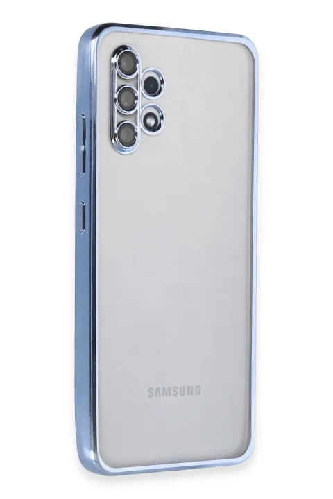 uryport Samsung Galaxy A32 Kılıf Razer Lensli Silikon - Açık Mavi