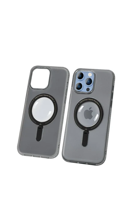 Joko Apple iPhone 14 Pro Kılıf Zoom Standlı Silikon - Siyah