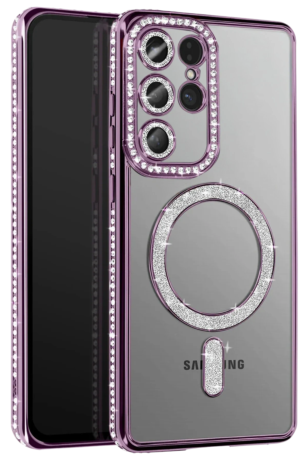 uryport Samsung Galaxy S26 Ultra Joke Simli Magneticsafe Kılıf - Derin Mor