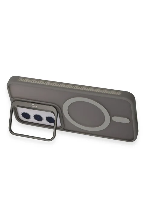 Joko Samsung Galaxy S24 Flet Lens Magsafe Kapak - Gri