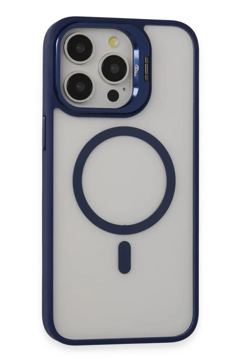 Joko Apple iPhone 13 Pro Max Kılıf Roblox Lens Magsafe Standlı Kapak - Lacivert