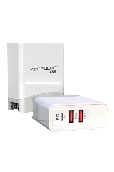 Konfulon C56Q 2 USB Type-C 3.0 Quick PD 30W Seyahat Şarj Cihazı