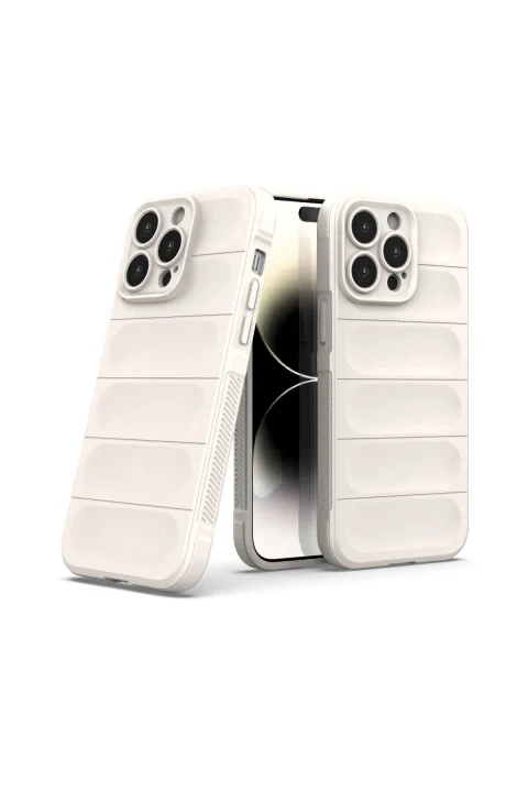 uryport Apple iPhone 14 Pro Max Kılıf Optimum Silikon - Krem