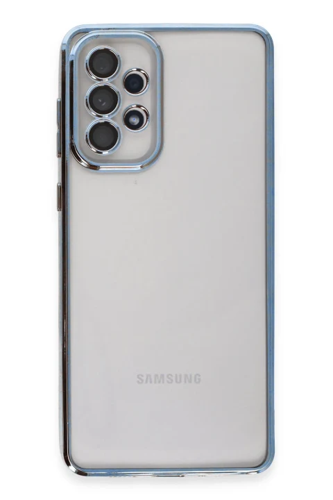 uryport Samsung Galaxy A33 5G Kılıf Razer Lensli Silikon - Açık Mavi