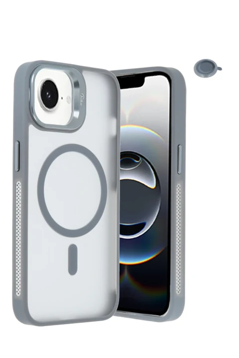 Joko Apple iPhone 16E Flet Lens Magsafe Kapak - Gri