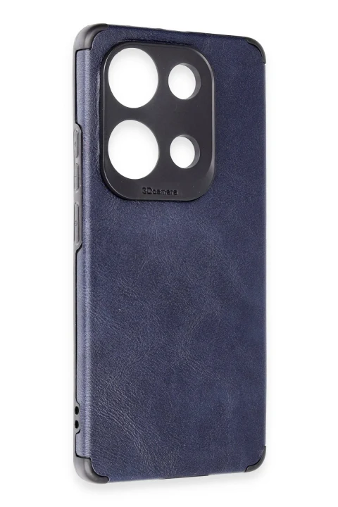 uryport Xiaomi Redmi Note 13 4G Kılıf Loop Deri Silikon - Lacivert