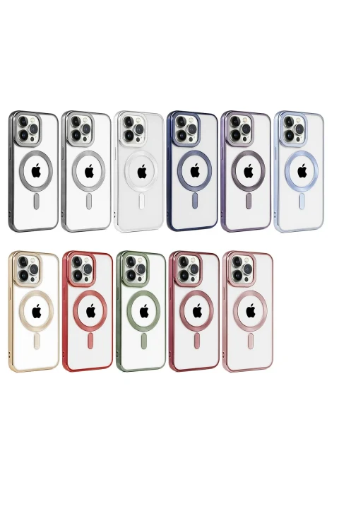 uryport Apple iPhone 15 Pro Kılıf Kronos Magsafe Kapak - Bordo