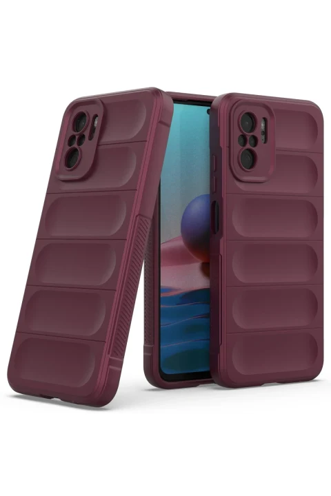 uryport Xiaomi Redmi Note 10 Kılıf Optimum Silikon - Bordo