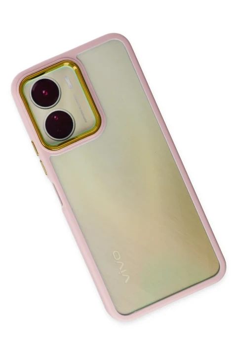 uryport Vivo Y16 Kılıf Dora Kapak - Pudra