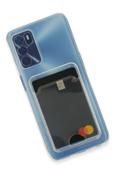 uryport Oppo A16 Kılıf Kart Şeffaf Silikon - Şeffaf