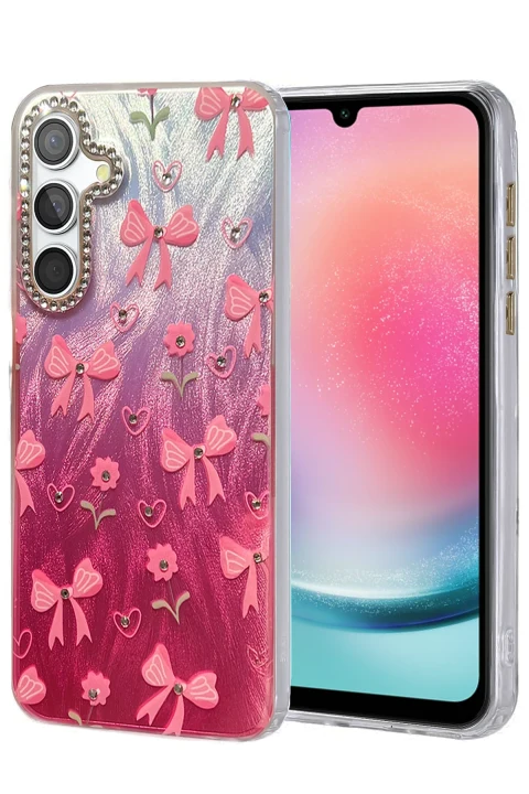 uryport Samsung Galaxy A24 4G Kılıf Blade Aynalı Desenli Kapak - Desen 3