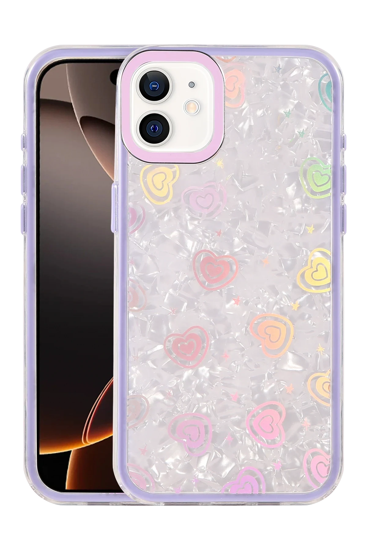 uryport Apple iPhone 11 Lumi Desenli Kapak - Mor
