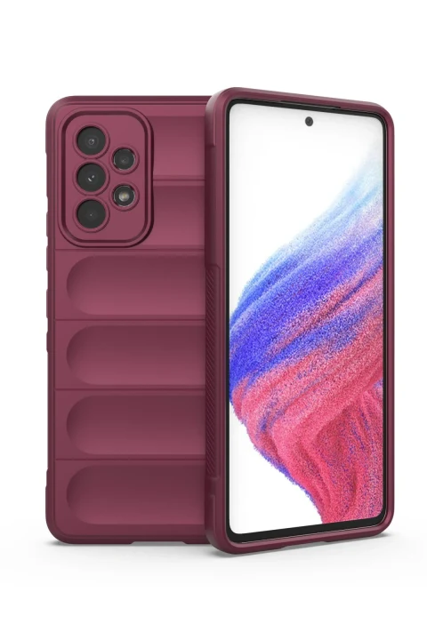 uryport Samsung Galaxy A53 5G Kılıf Optimum Silikon - Bordo