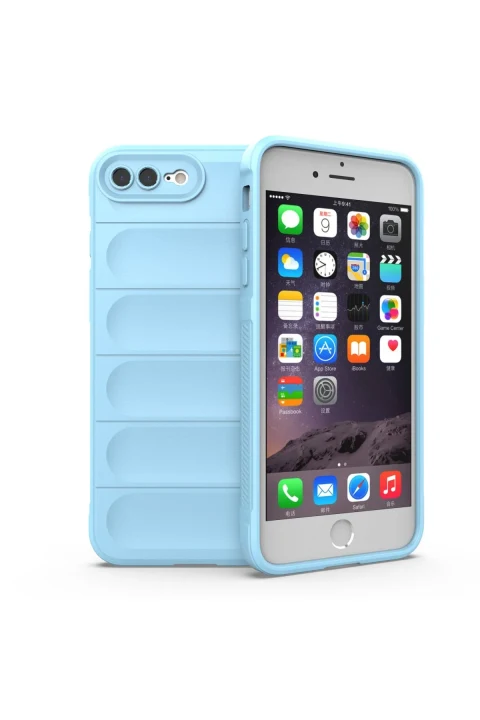 uryport Apple iPhone 7 Plus Kılıf Optimum Silikon - Sky Blue