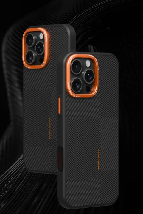 Joko Apple iPhone 16 Pro Orange Karbon Magsafe Kapak - Gri