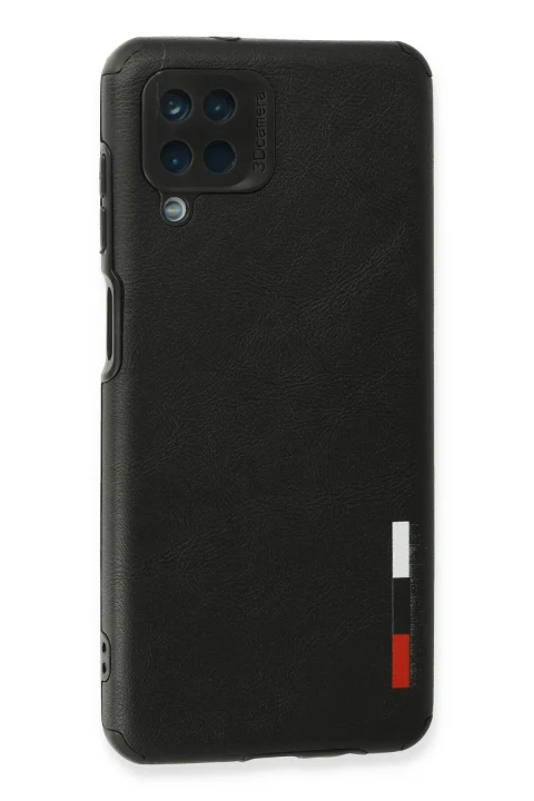 uryport Samsung Galaxy A12 Kılıf Loop Deri Silikon - Siyah