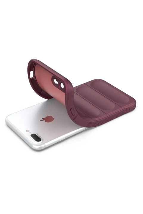 uryport Apple iPhone 7 Plus Kılıf Optimum Silikon - Bordo