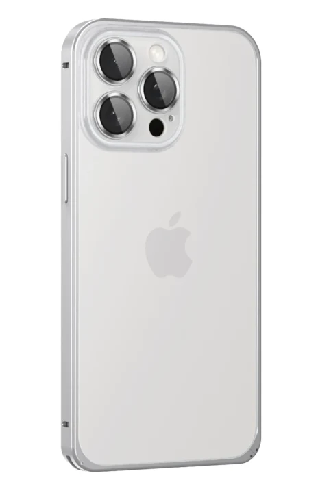 Joko Apple iPhone 15 Pro Metal Bumper Mat Kapak - Gümüş