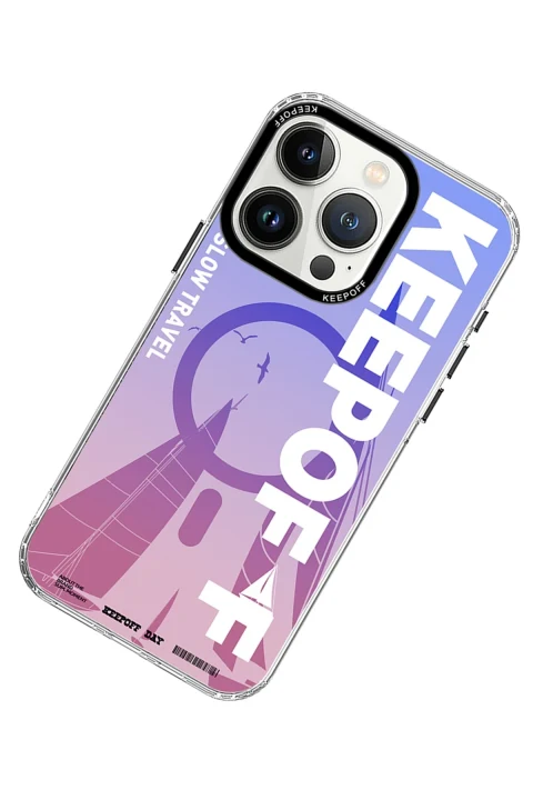 Keep Off Apple iPhone 15 Pro Max Summer Travel Magsafe Kapak - Quiet Wandering