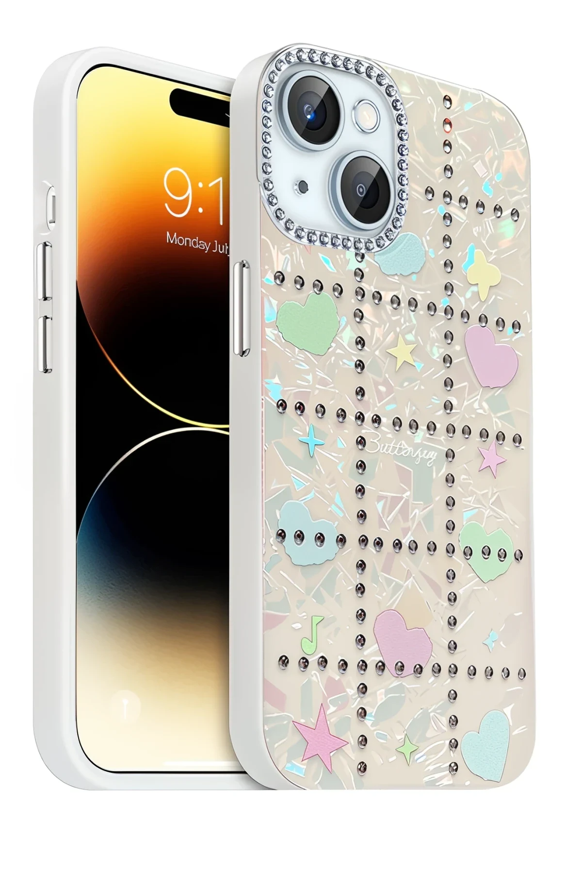 uryport Apple iPhone 14 Deco Desenli Kapak - Desen 6
