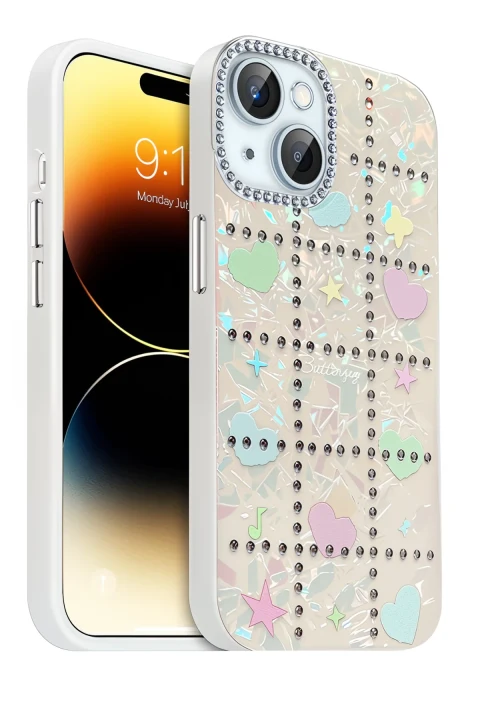 uryport Apple iPhone 14 Deco Desenli Kapak - Desen 6