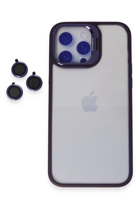 Joko Apple iPhone 15 Pro Kılıf Roblox Lens Standlı Kapak - Derin Mor