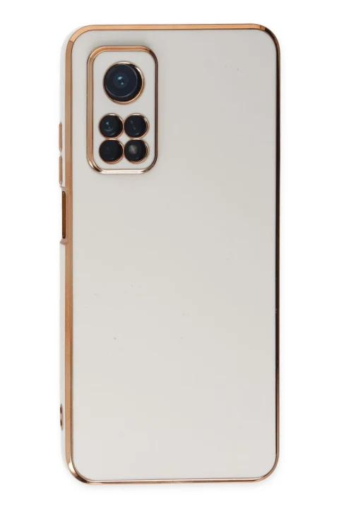 uryport Xiaomi Mi 10T Kılıf Volet Silikon - Beyaz