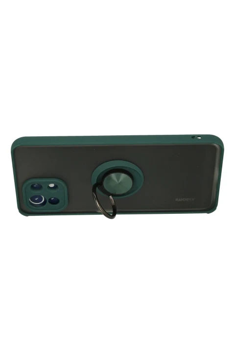 uryport Xiaomi Mİ 11 Lite Kılıf Montreal Yüzüklü Silikon Kapak - Yeşil