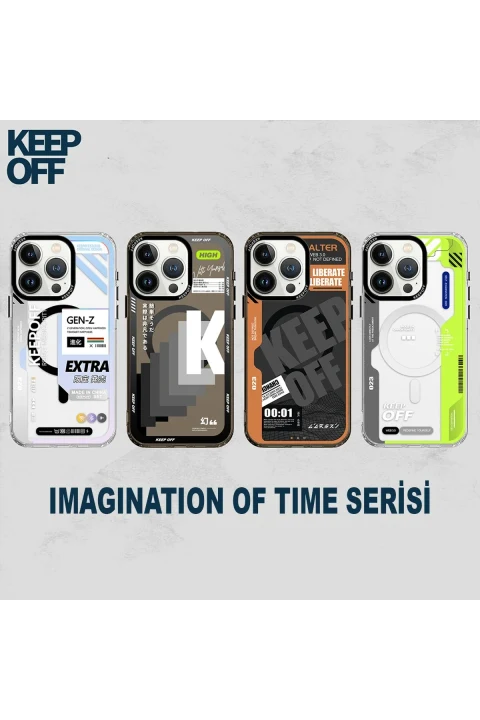 Keep Off Apple iPhone 15 Pro Imagination Of Time Magsafe Kapak - Change Myself