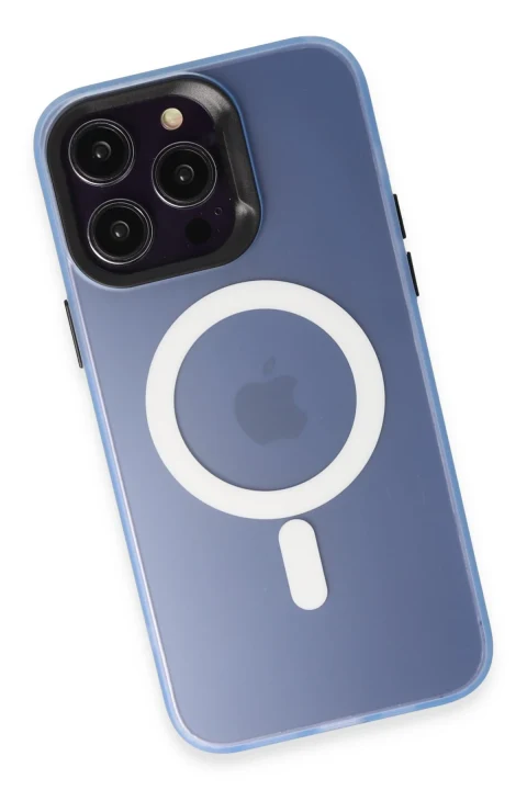 Joko Apple iPhone 14 Pro Max Kılıf Mateks Magsafe Kapak - Sierra Blue