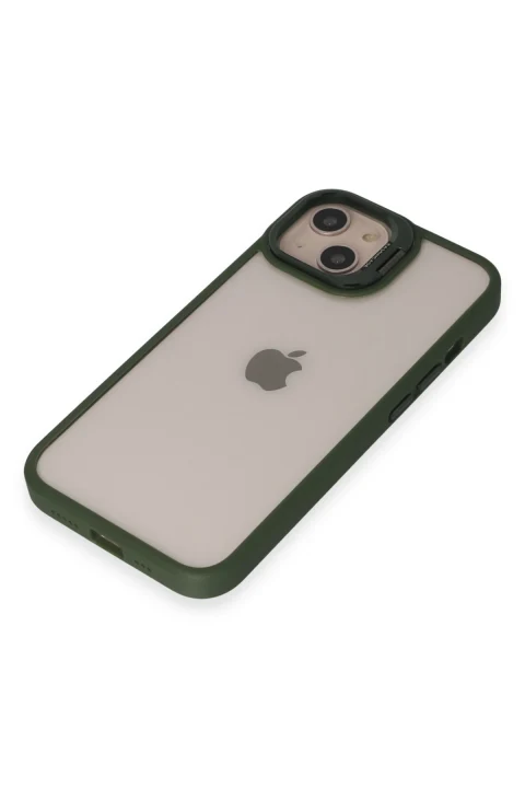 Joko Apple iPhone 14 Kılıf Roblox Lens Standlı Kapak - Koyu Yeşil