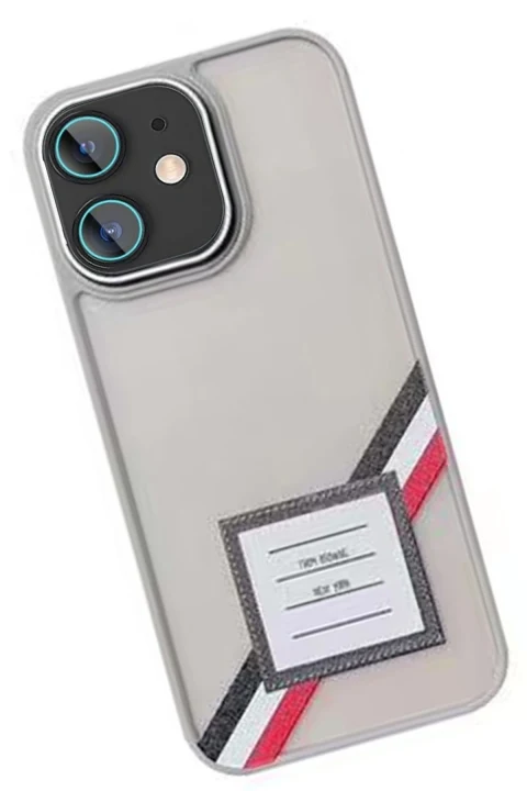 Movenchy Apple iPhone 11 Terra Desenli Kapak - Gri - 1