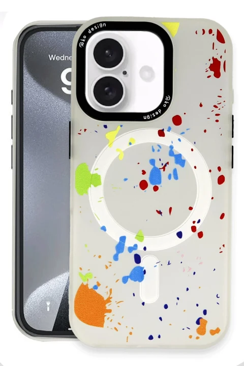 Joko Apple iPhone 16 Colorful Magsafe Kapak - Şeffaf