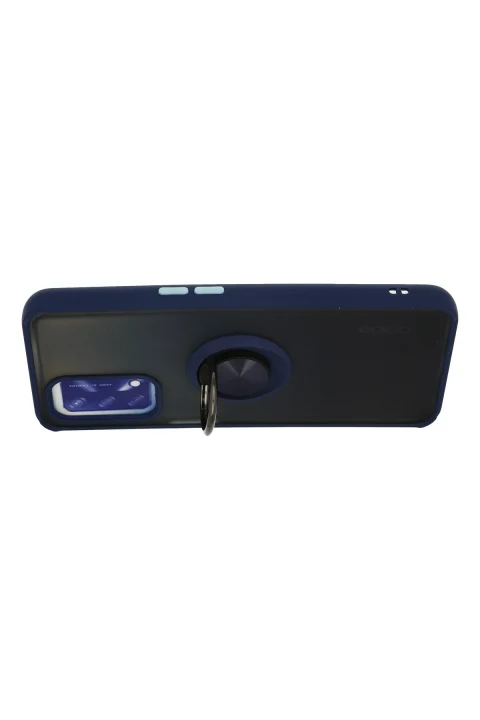 uryport Oppo A74 4G Kılıf Montreal Yüzüklü Silikon Kapak - Lacivert