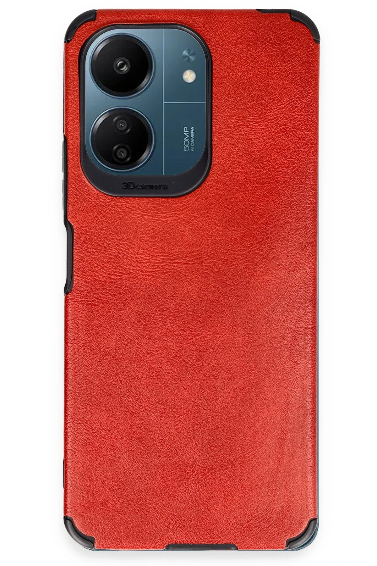 uryport Xiaomi Redmi 13C Kılıf Loop Deri Silikon - Kırmızı