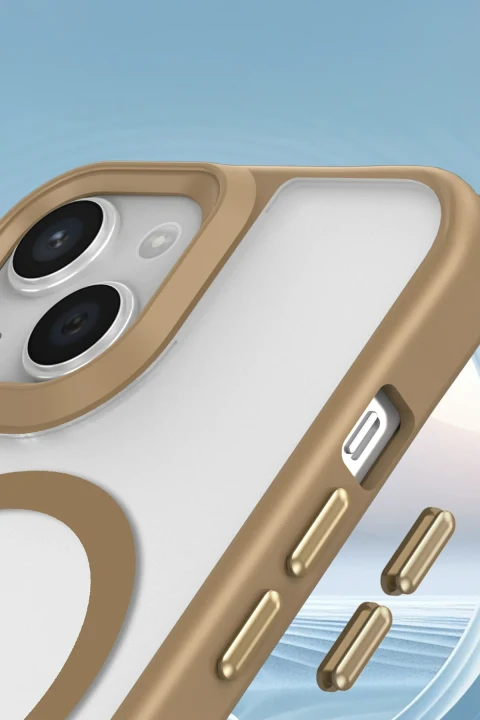 uryport Apple iPhone 15 Kılıf Enka Magsafe Silikon Kılıf - Lacivert