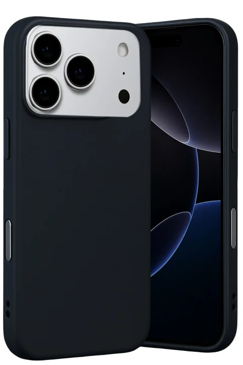 uryport Apple iPhone 17 Pro Nano içi Kadife Silikon - Siyah