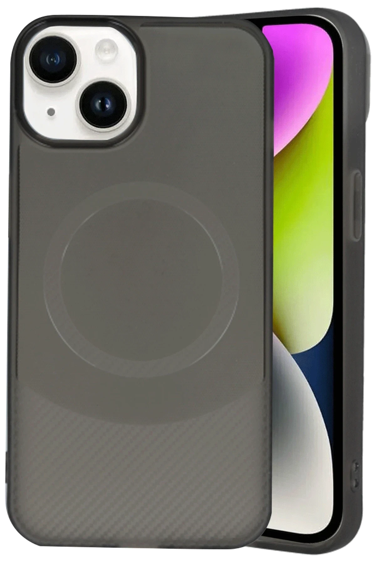 uryport Apple iPhone 14 Kılıf Maya Karbon Kapak - Siyah