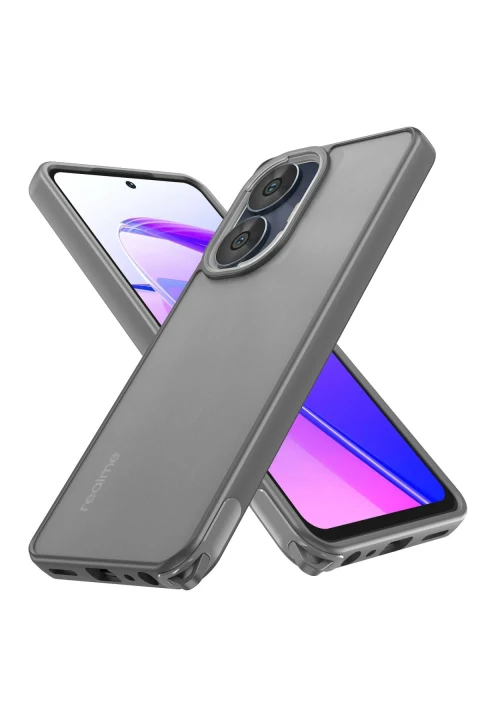 uryport Realme C55 Kılıf Elegant Kapak - Titan Gri