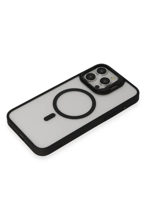 Joko Apple iPhone 15 Pro Max Kılıf Roblox Lens Magsafe Standlı Kapak - Siyah