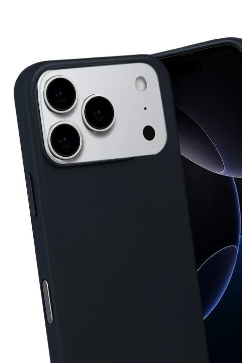 uryport Apple iPhone 17 Pro Nano içi Kadife Silikon - Siyah