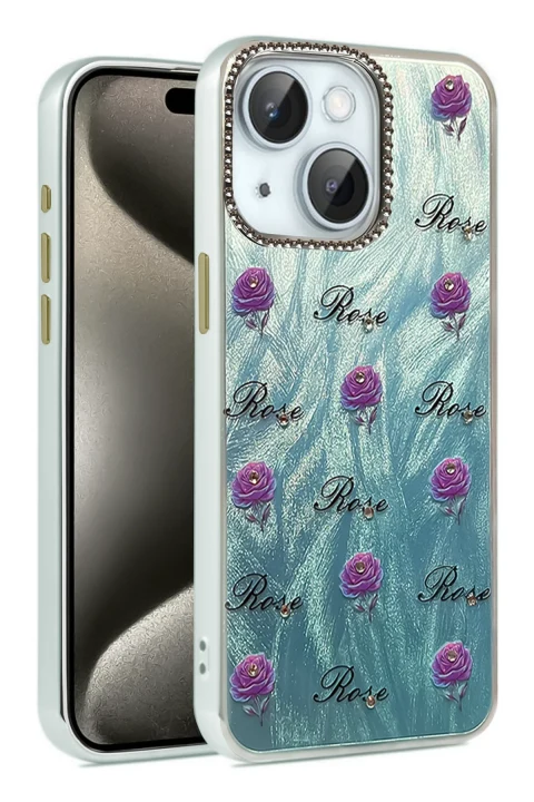 uryport Apple iPhone 15 Kılıf Blade Aynalı Desenli Kapak - Desen 9