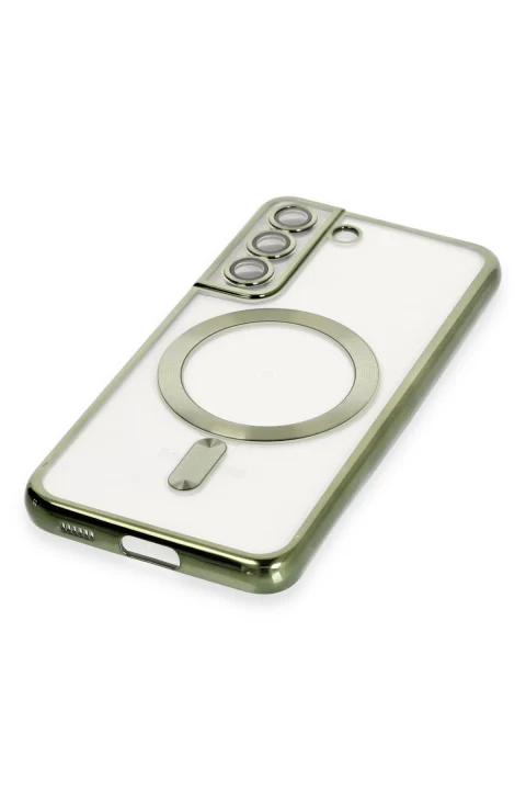 uryport Samsung Galaxy S22 Kılıf Kross Magneticsafe Kapak - Koyu Yeşil