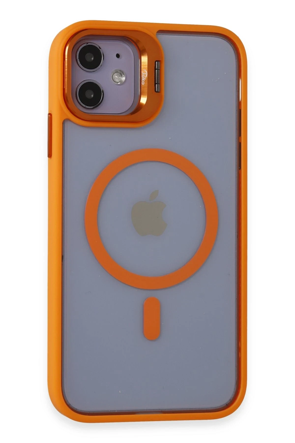 Joko Apple iPhone 11 Kılıf Roblox Lens Magsafe Standlı Kapak - Turuncu
