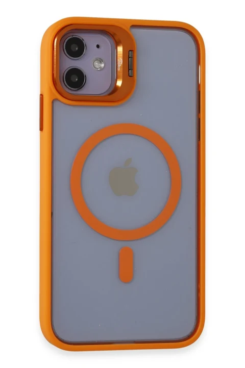 Joko Apple iPhone 11 Kılıf Roblox Lens Magsafe Standlı Kapak - Turuncu