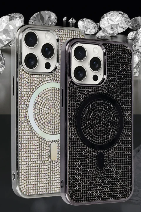 Joko Apple iPhone 15 Pro Kılıf Helen Magsafe Kapak - Gümüş