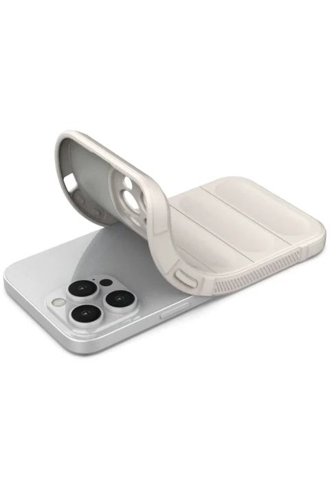 uryport Apple iPhone 13 Pro Max Kılıf Optimum Silikon - Krem